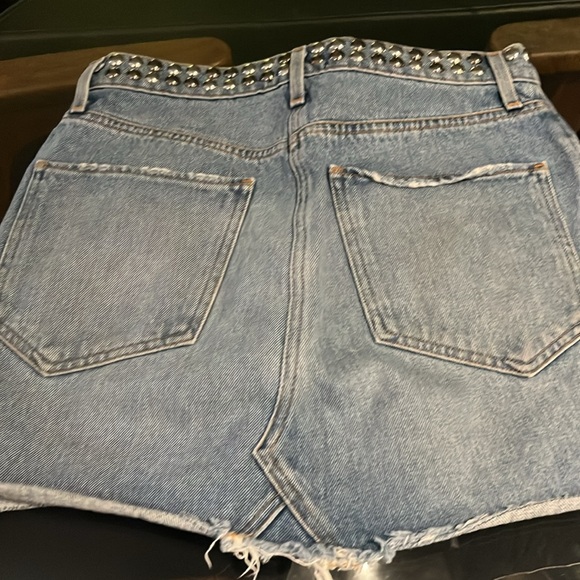 AGGOLD Studded button Down Mini Jean Skirt - Picture 6 of 6